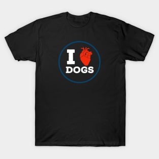 I Heart Dogs (white) T-Shirt